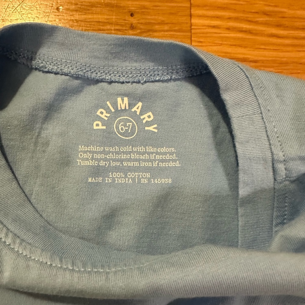 Primary Light Blue Long Sleeve Tee